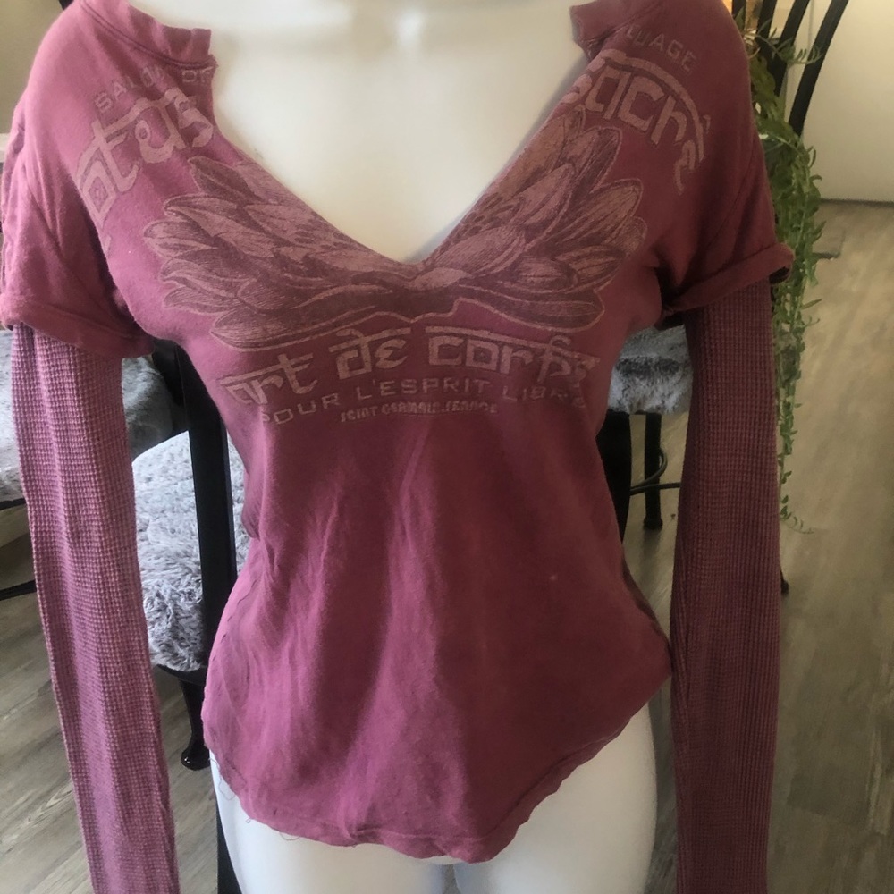 Blue Tattoo long sleeve t-shirt size small